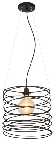 Globo 15640H - Závesné svietidlo na lanku TILLY 1xE27/60W/230V čierne
