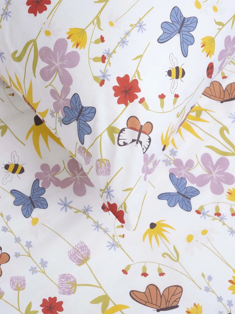 Bavlnená obliečka na vankúš Renforcé 70 × 90 cm - Motýliky