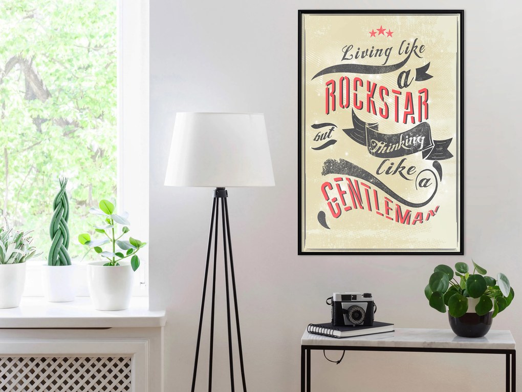 Artgeist Plagát - Rockstar [Poster] Veľkosť: 20x30, Verzia: Čierny rám s passe-partout