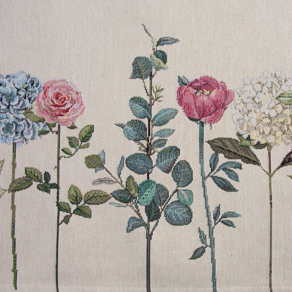 GOBELÍNOVÝ OBRUS NATUR 140X180 CM KVETY