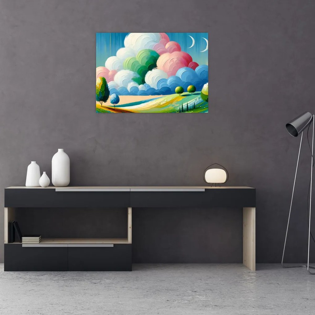 Obraz - Krajinka s mrakom (70x50 cm)