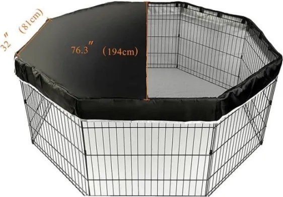 Slnečná clona pre modulárnu ohrádku – 8 panelov × 80 cm