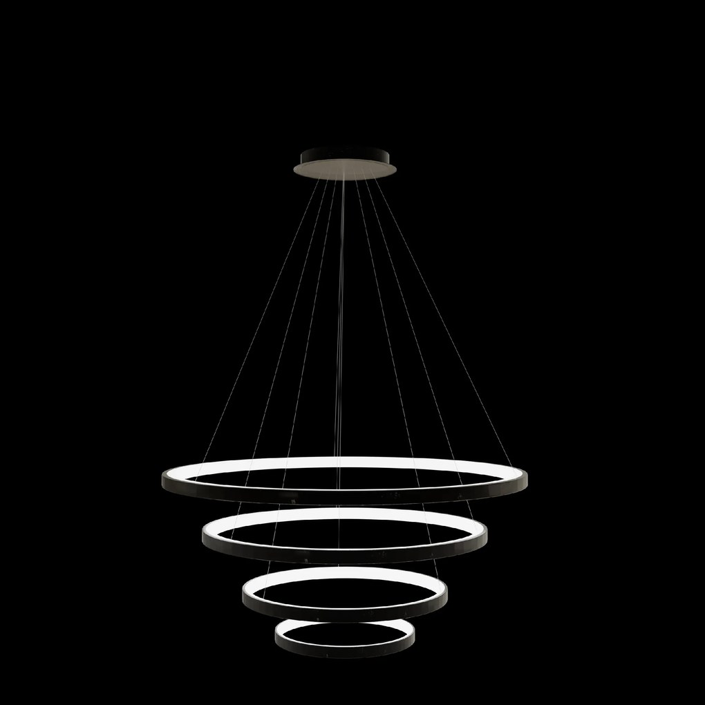 Toolight Toolight, LED stropné svietidlo 20/40/60/80 cm, 82W, 3000K, LHJ014-CP4, čierna, OSW-50005
