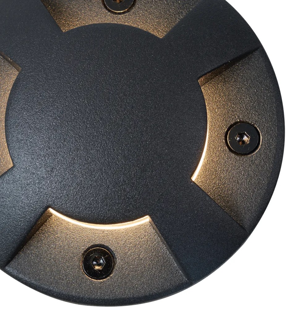 Moderné Zapustené Bodové Svetlo Čierne GU10 50mm so 4-Svetelným Efektom IP65/IP67 - Cellar