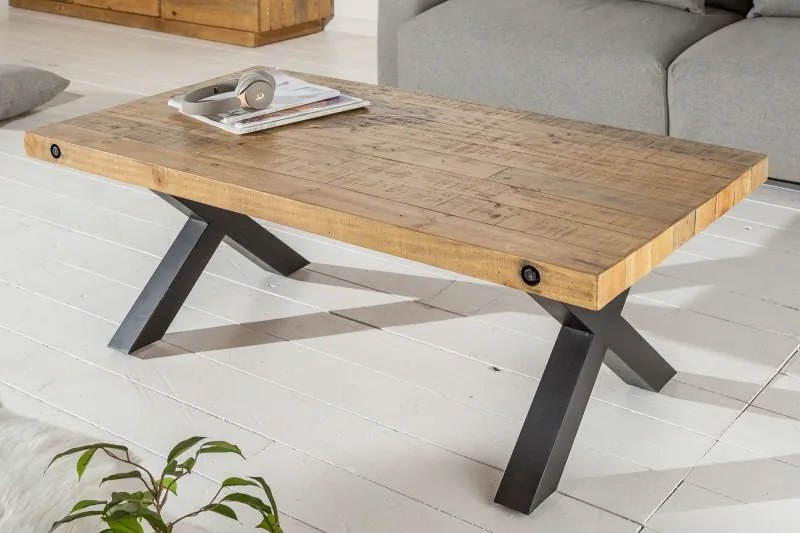 Konferenčný stolík Thor 120cm borovicové drevo 50mm prírodný