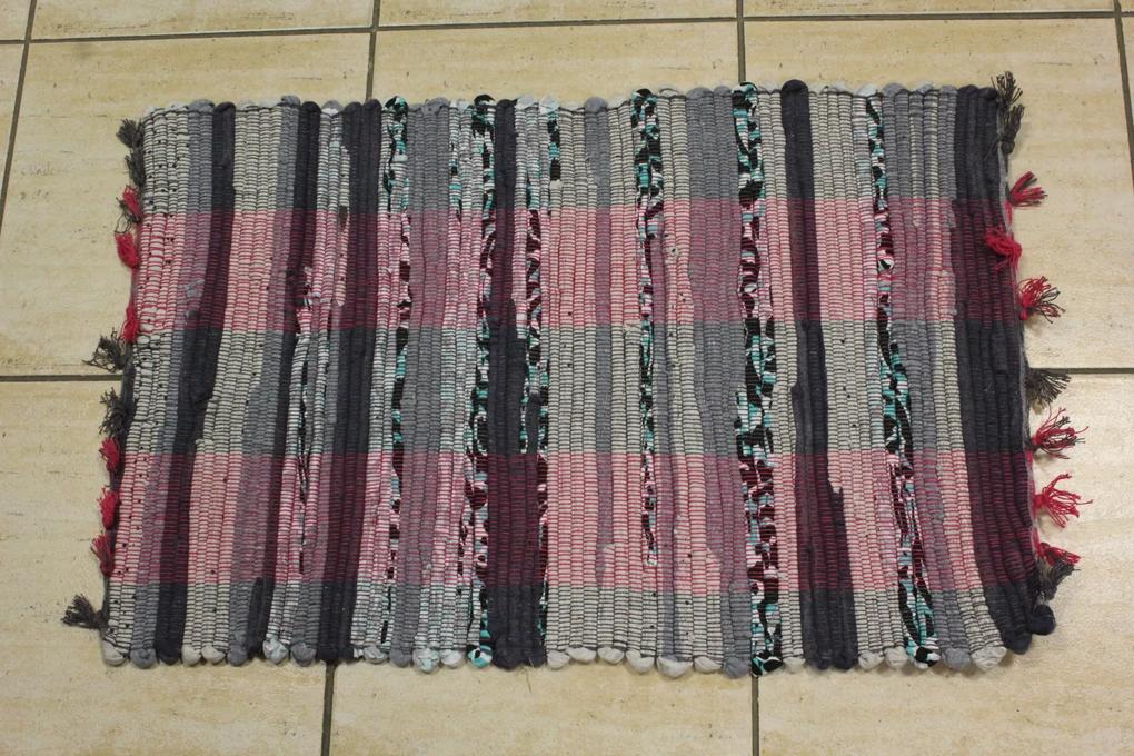 Koberec tkaný bavlnený VZOR 8. - farebný (45x75 cm)