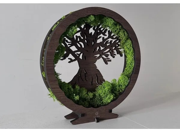 Li-Go 23604/DUB2 - LED stmievateľná stolová dekorácia LED/12W/230V 20x22 cm dub