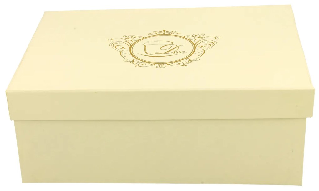 Porcelánová šálka na nohe s podšálkou Ecru Nina 120 ml sada 2ks