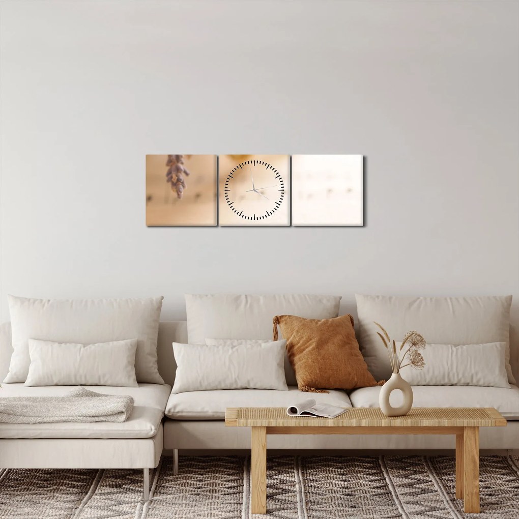 Obraz - Pieseň (s hodinami) (90x30 cm)