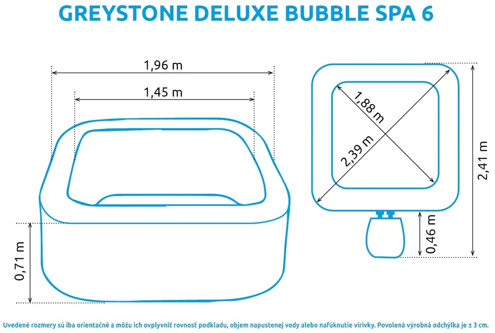 Intex | Vírivý bazén Pure Spa Greystone Deluxe Bubble Spa 6 NP | 11400295