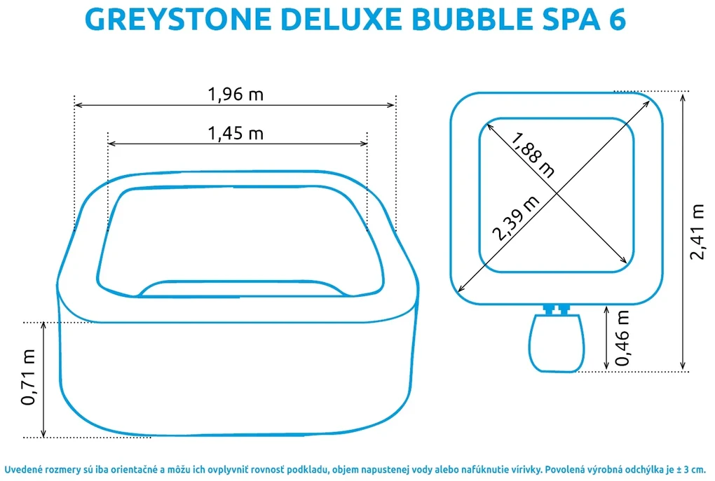 Marimex | Vírivý bazén Pure Spa Greystone Deluxe Bubble Spa 6 NP | 11400295