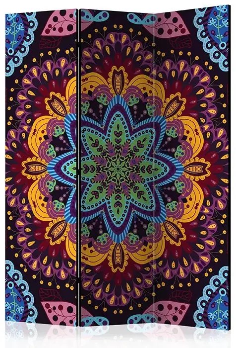 Paraván - Colourful Kaleidoscope [Room Dividers] Veľkosť: 135x172, Verzia: Akustický
