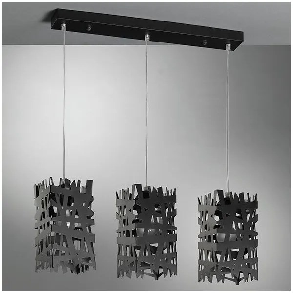 ONLI - Luster na lanku FORESTA 3xE27/15W/230V čierna