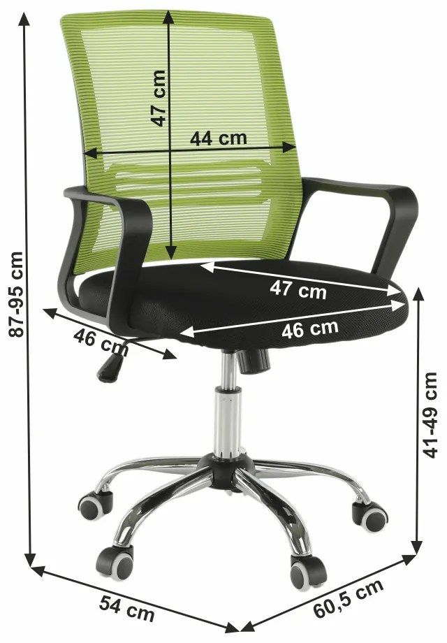 Kancelárska stolička Aphin (zelená + čierna). Vlastná spoľahlivá doprava až k Vám domov. 809593