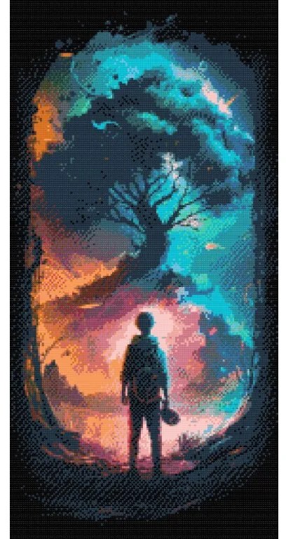 Gario Diamantové maľovanie Brána do iného sveta Rozmery: 40 x 80 cm, Rámovanie: Iba zrolované plátno, Diamanty: Štvorcové