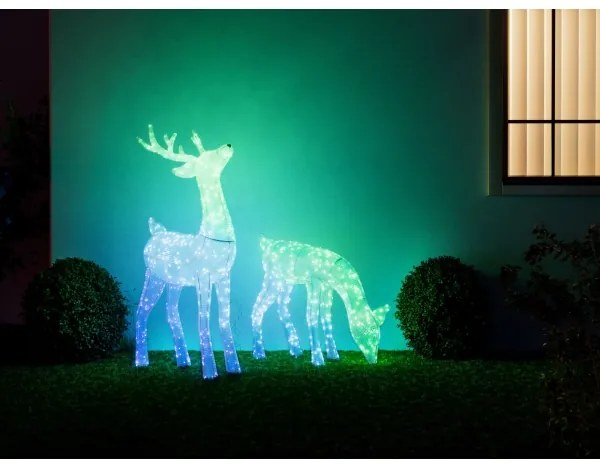 Twinkly TW3RS200SPP-TEU - LED RGBW Stmievateľný vonkajší sob 240xLED IP44 Wi-Fi