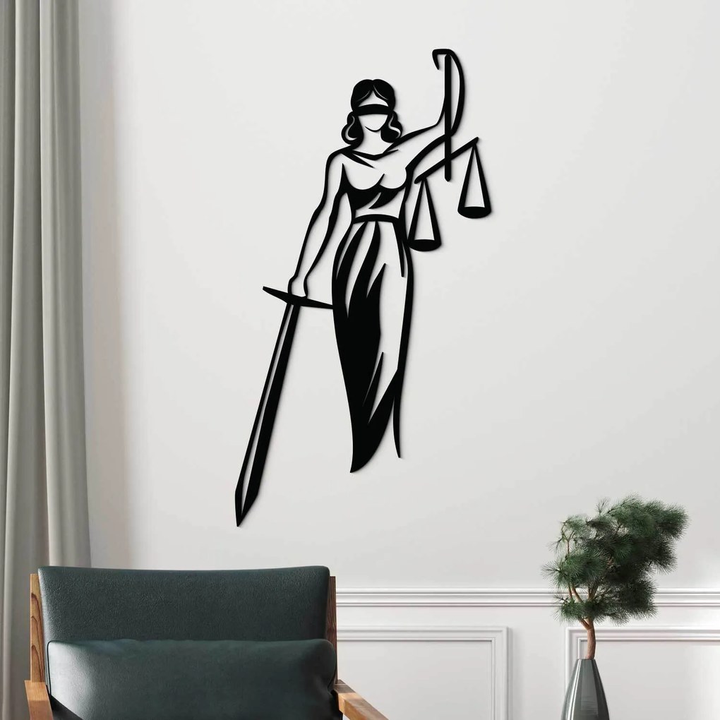 DUBLEZ | Drevená dekorácia na stenu - Bohyňa spravodlivosti