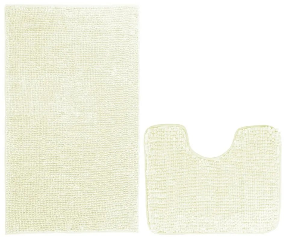 Restilo Sada kúpeľňových predložiek Bati biela, 2 ks 50 x 80 cm, 40 x 50 cm