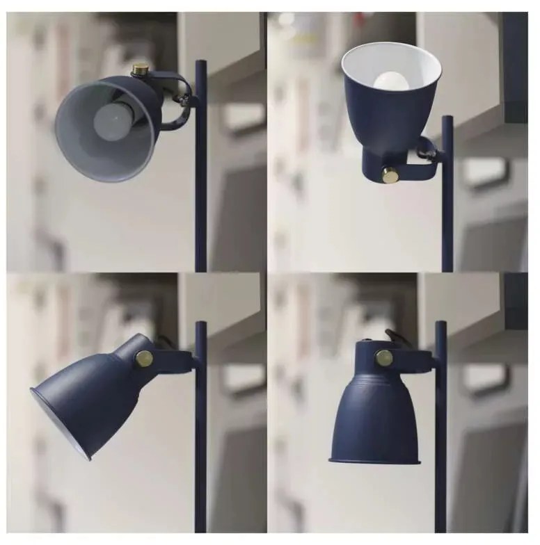 EMOS Modrá stolová lampa pre žiarovku E27 Z7621BL