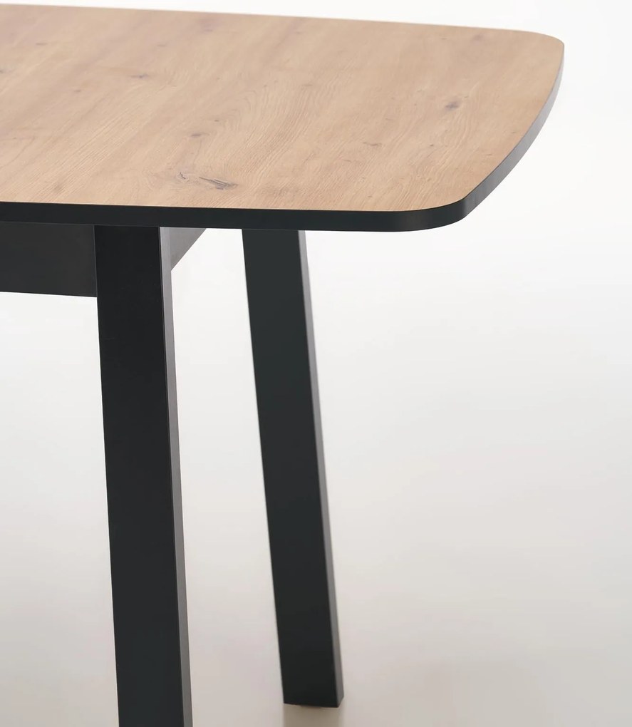 Rozkladací jedálenský stôl Barril 130/170 cm dub artisan/čierny