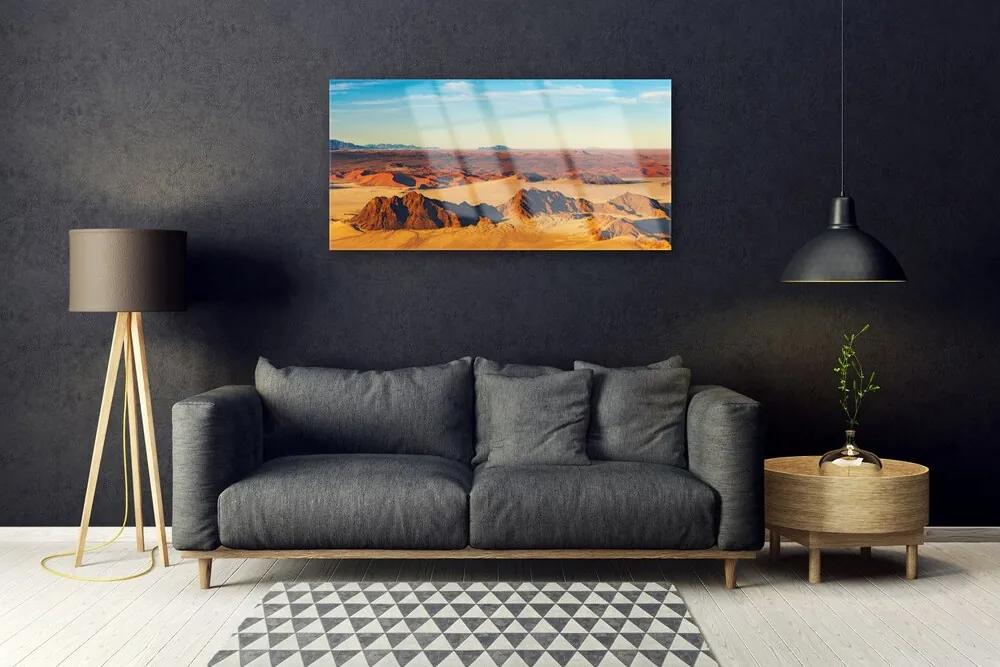 Skleneny obraz Púšť nebo krajina 100x50 cm