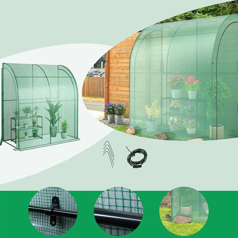 Skleník 197 cm × 97 cm × 204 cm