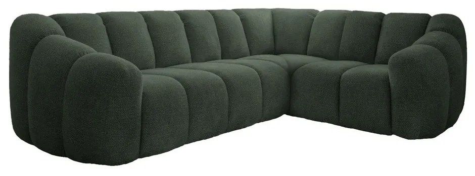 Tmavozelená rohová pohovka (pravý roh/do L) Shell – Miuform