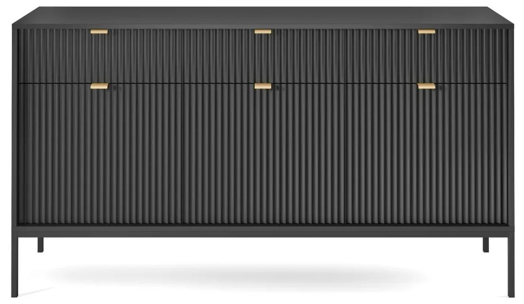 Komoda Nova čierna so zásuvkami (KSZ154)