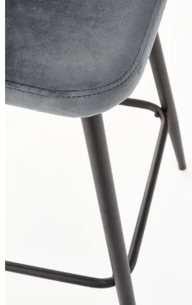 Barová stolička 89x49 cm šedá/čierna