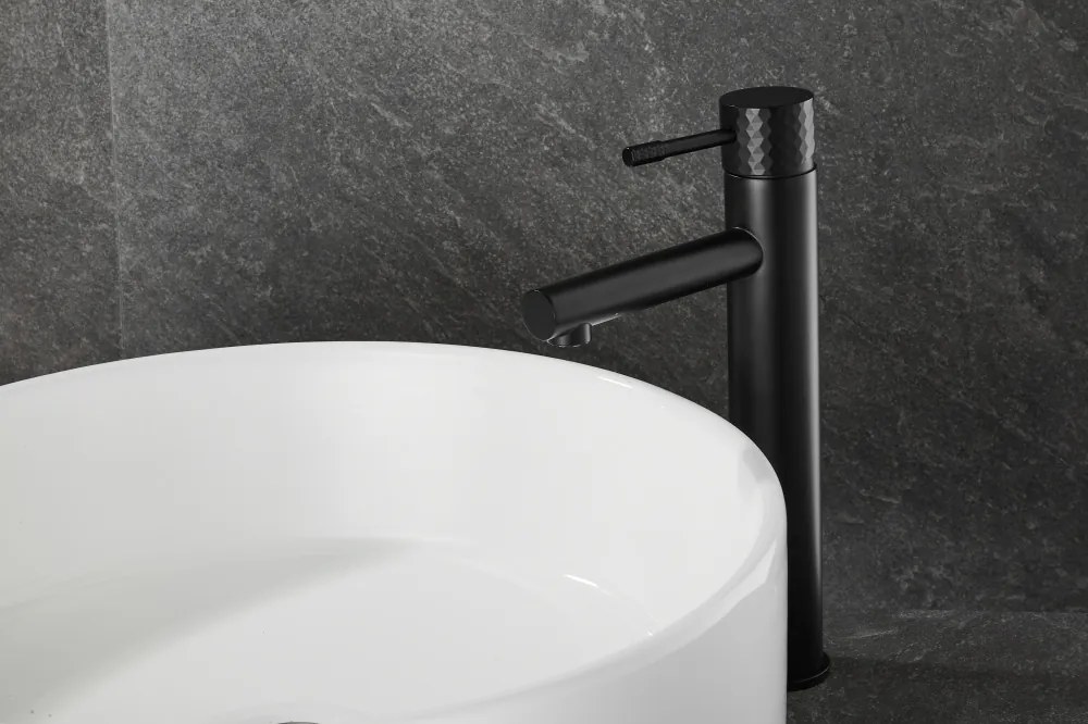 Gamma Roy, vysoká umývadlová batéria h-301, čierna matná, GMA-BRYPUW-BK