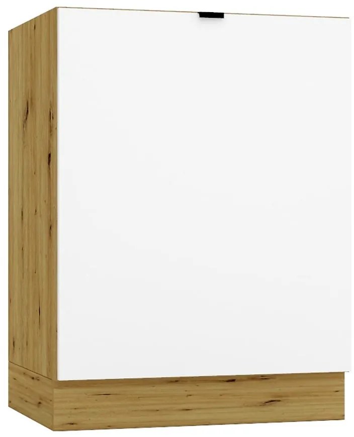 Kuchynská skrinka Cosmo Gianna D60 Pc P/L Biela Aljaška/Dub Artisan