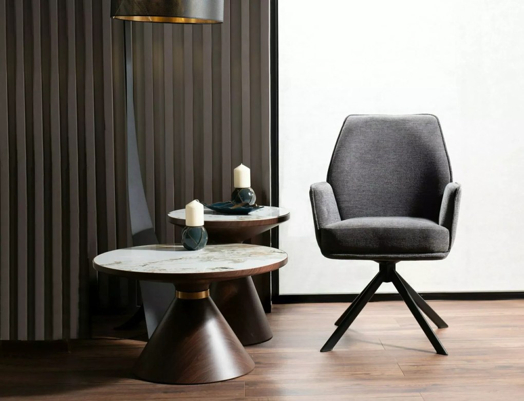 SI Stolička Hugo Brego tmavo šedá