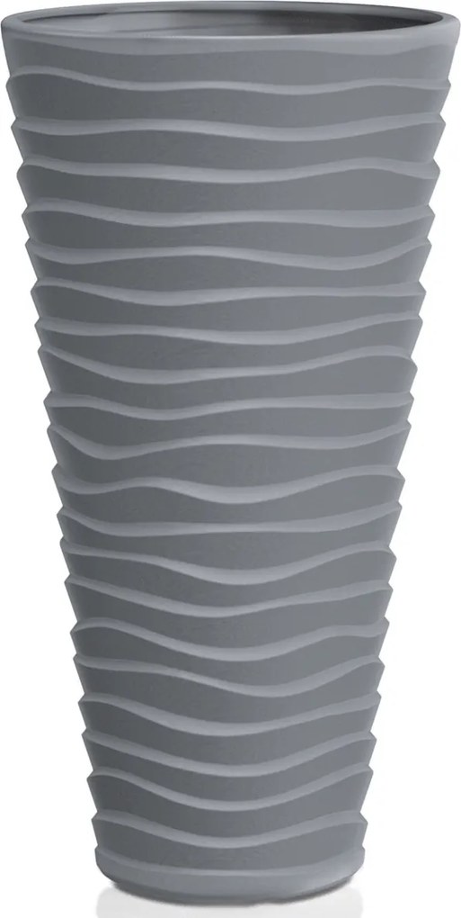 Plastový kvetináč DPSA350 34,6 cm - sivý kameň