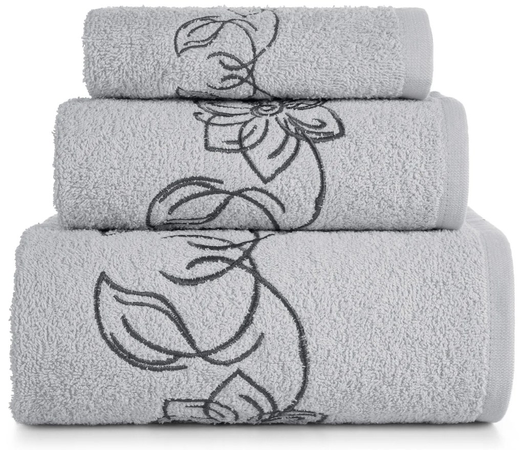 FROTÉ UTERÁK LILA SADA 1KS 30X50 CM, 1KS 50X90 CM, 1KS 70X140 CM STRIEBORNÁ