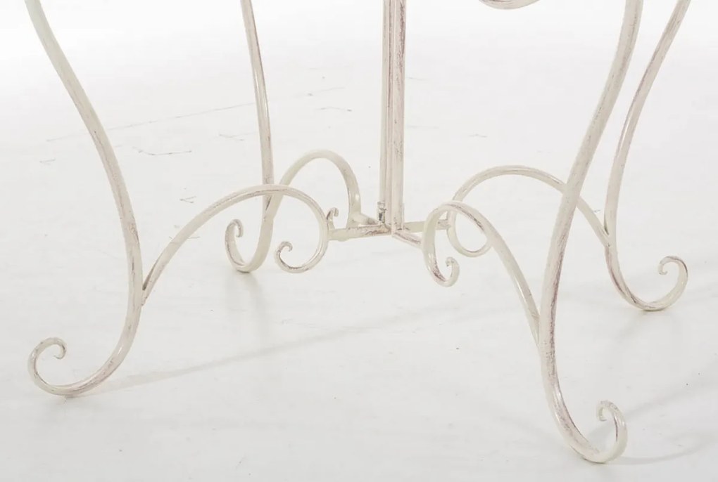 Kovový stôl Sheela - Krémová antik