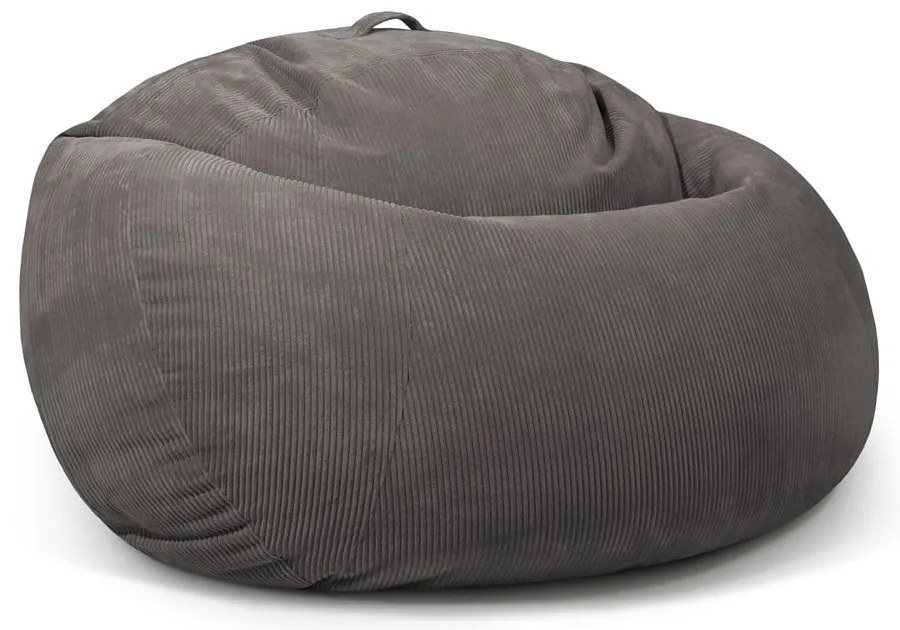 Čierny menčestrový sedací vak Roll 190 – SLOWDOWN