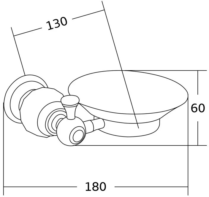 Mexen príslušenstvo, ESTELA držiak na mydlo, ružové-zlato, 7011539-60