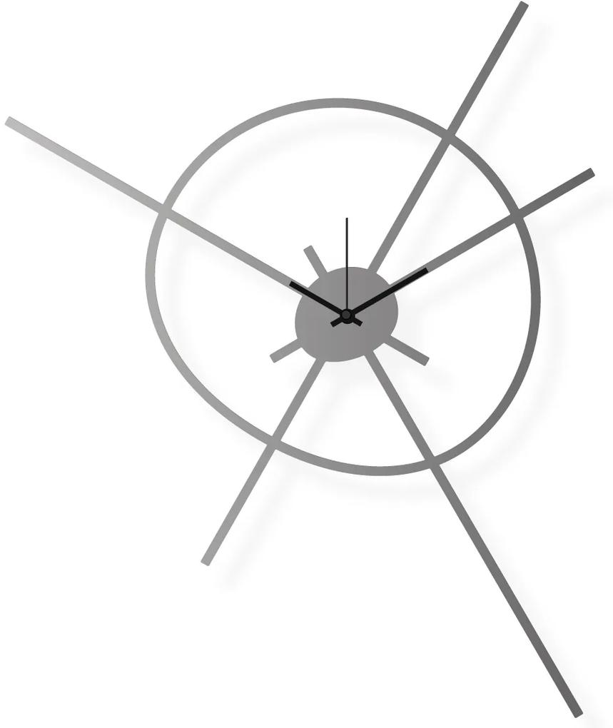 Veľké hodiny na stenu nerezové, 51x62 cm: Satelit | atelierDSGN