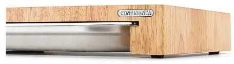 Continenta C4026 - Kuchynská doska na krájanie s misou 39x27 cm gumovník