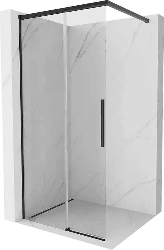Mexen Rox, sprchová stena 110 x 200 cm, 8mm číre sklo, čierny matný profil, 8C2-110-003-70-00