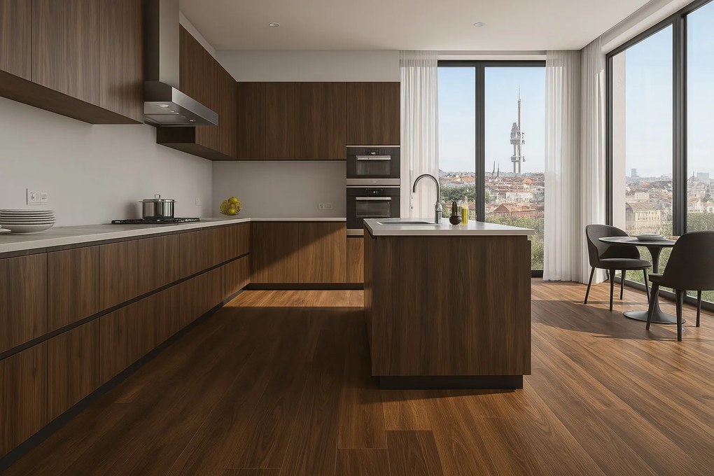 Beaulieu International Group, PVC podlaha - lino Livitex 2624, na mieru, šíře 3m,4m,5m, hnedá, filc, chodba / predsieň