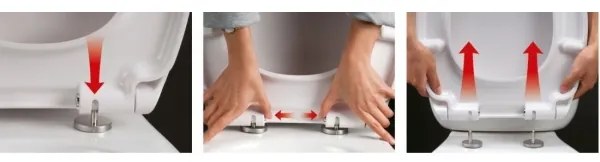 Sapho - Záchodová doska SoftClose EDITA biela