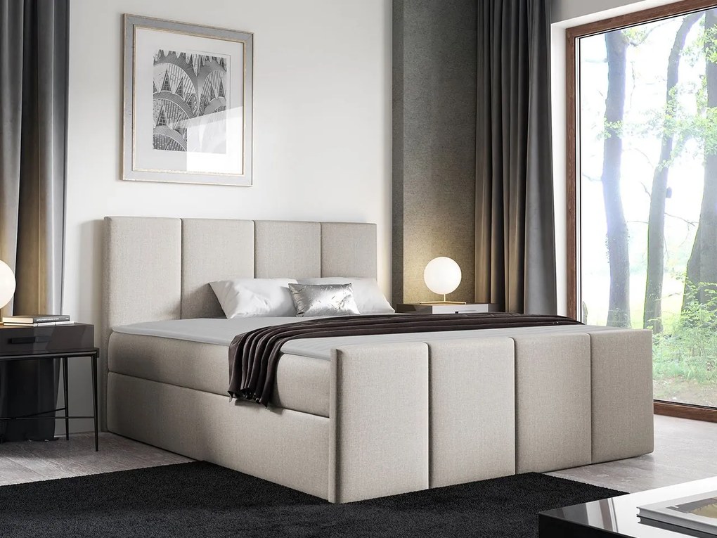 Kontinentálna posteľ Bautista, Rozmer postele: 180x200, Dostupné poťahy: ekokoža Soft 10a