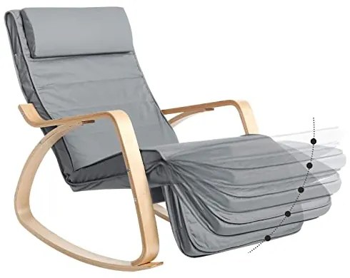 Hojdacie kreslo SONGMICS LYY010G01 - sivé