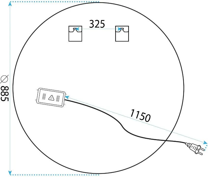 Rea Rea, nástenné LED zrkadlo, predné osvetlenie, 88,5cm, Hom-05518
