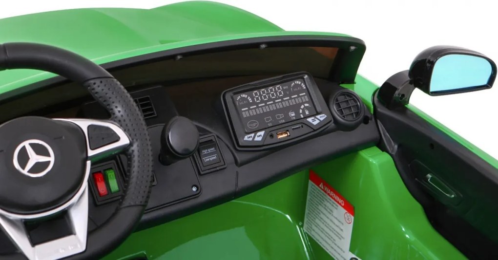 Ramiz Mercedes-Benz GT R pre deti Lakovaný zelený 4x4