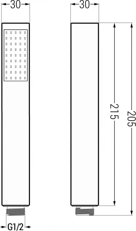 Mexen príslušenstvo - R-77 Ručná sprcha, 1-funkčná, chróm, 79577-00
