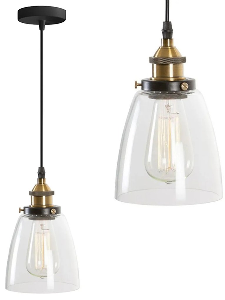 Toolight - Závesné svietidlo Verto D APP048-1CP, čierna-hnedá, OSW-00140