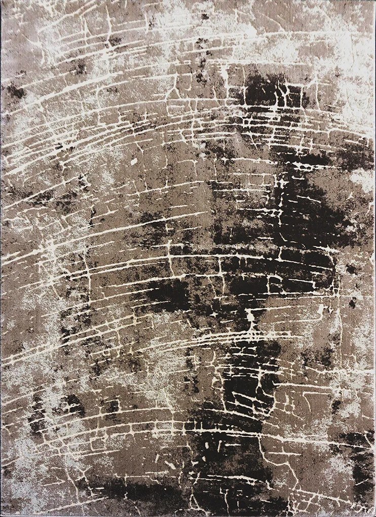 Oválny béžový koberec Opera 8497 BEIGE s abstraktným vzorom Rozmer: 140x190 cm