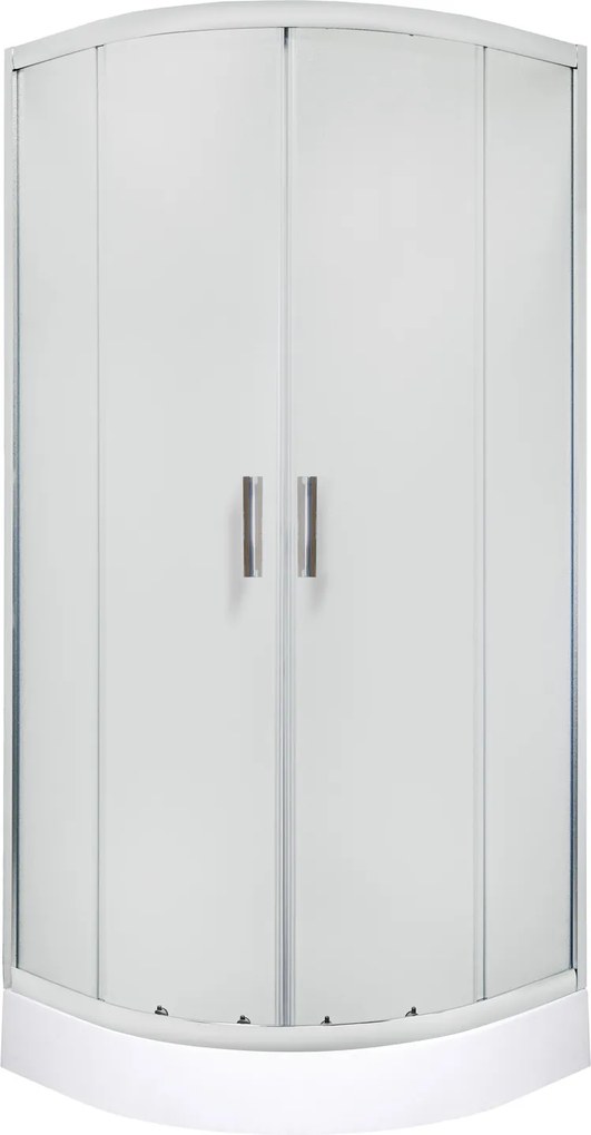 Novoterm Štvrťkruhový sprchový kút NV-Malibu 80x80 chróm/textúra + vanička